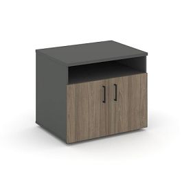 Стайл Проджект Тумба для оргтехники/сервисная SN.TS-001 Антрацит/Вяз Благородный/Черный Ручки 796*60 - Фото предпросмотра