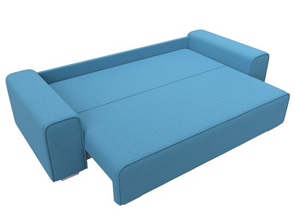 Диван прямой Лига-029 Рогожка голубой - Вид 8
