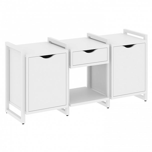 Тумба на опорах наборная "Loft" VR.L-TN-7.O белый бриллиант/белый - Вид 1