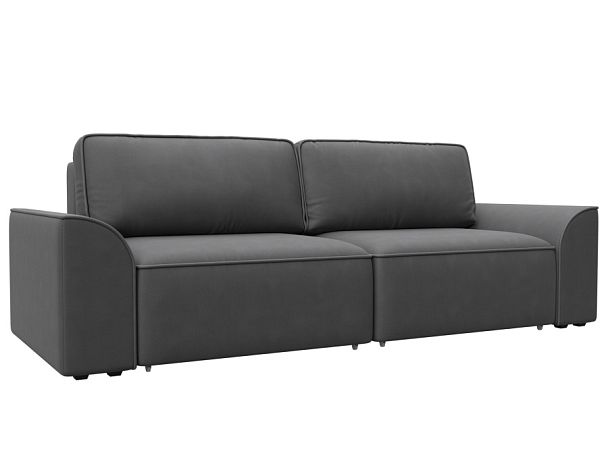 Диван прямой Лига-048 НПБ Замша серый - Вид 1