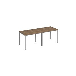 Рабочая станция на металлокаркасе КФ (2х100) Комфорт КФ К.С1 1130-2 ШТ дуб шамони темный / серый - Фото предпросмотра