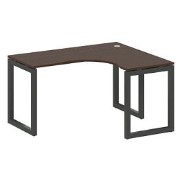 Metal System Quattro Стол криволинейный правый на О-образном м/к 50БО.СА-3 (R) Венге/Антрацит металл 1400*1200*750 - Фото предпросмотра