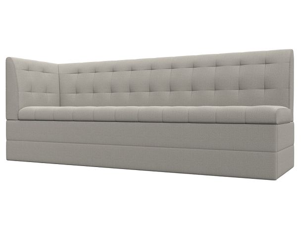 Диван кухонный Бриз с углом слева Рогожка бежевый - Вид 1