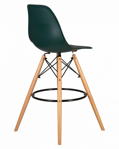 Стул барный DOBRIN DSW BAR (ножки светлый бук, цвет тёмно-зеленый (G-13)) - Вид 6