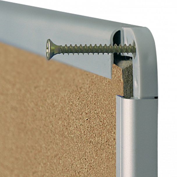 Доска пробковая для объявлений 100x150 см, алюминиевая рамка, 2х3 OFFICE, (Польша), TCA1510 - Вид 3