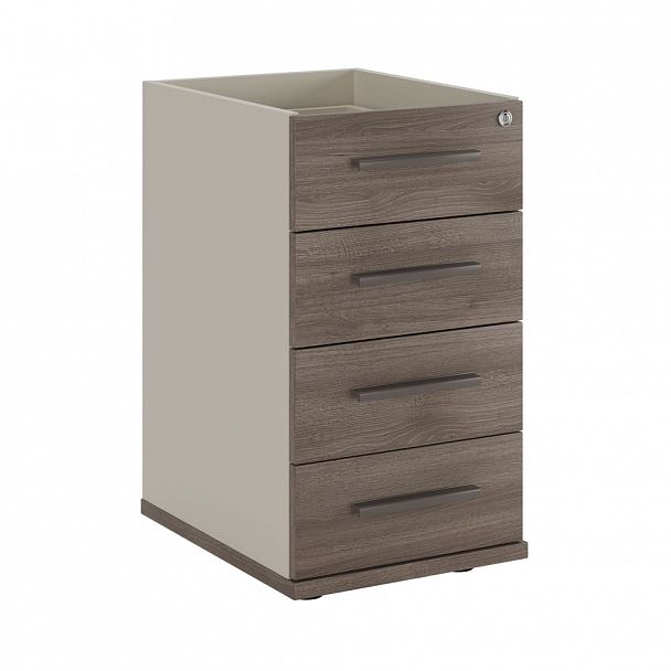 Тумба приставная без топа 4 ящика New Line 40,6x51x75 дуб шамони темный - Вид 1