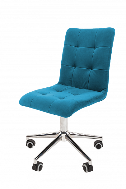 Кресло CHAIRMAN 030, крестовина хром, ткань велюр, бирюзовый - Вид 2