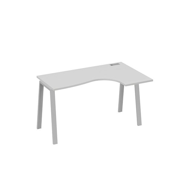 Стол эргономичный правый "Классика" на металлокаркасе TRE A4 А4 Б3 034 БП серый / металлокаркас серый - Вид 1