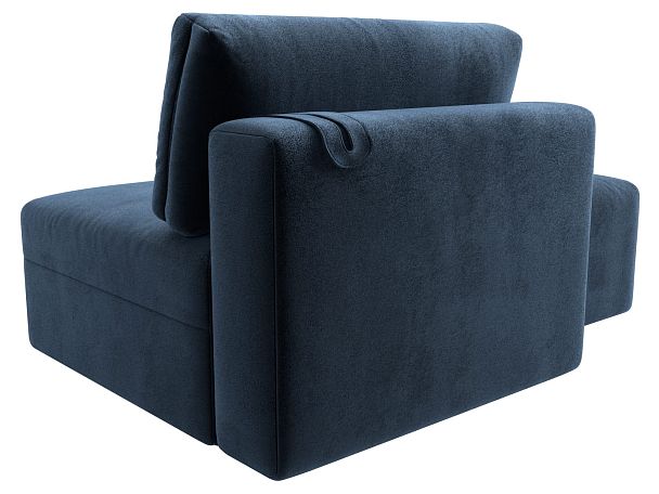 Модули диван и пуф Лига-060 НПБ Велюр синий - Вид 5