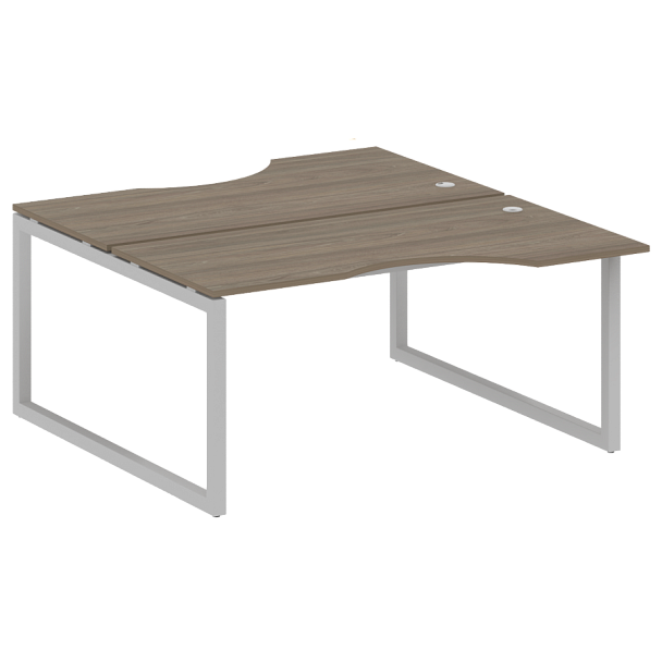 Metal System Quattro Р. ст. криволинейная на О-образном м/к 50БО.РАС-СА-2.1 Вяз/Серый металл 1600*1835*750 - Вид 1