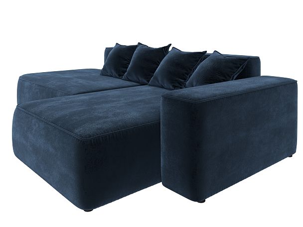 Диван угловой Лига-065 угол правый Велюр синий - Вид 3
