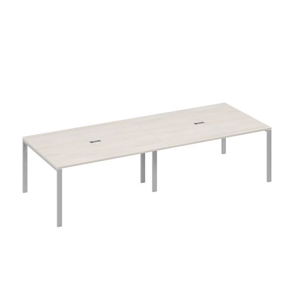 Стол для переговоров 320x124 на металлокаркасе UNO A4 А4 Б1 133-2 БП дуб / металлокаркас серый - Вид 1