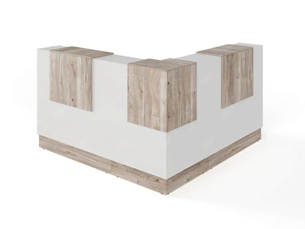 RTD093-170-MA ТАНДЕМ / TANDEM Стойка ресепшн угловая 7-170 1700х1700х1200 Дуб Маувелла - Вид 1