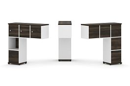 Concept Надставка низкая CN.ONN-006 Дуб Мали/Белый Бриллиант/Металл Черный 1099*365*1130 - Фото предпросмотра