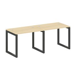 Metal System Quattro Р. ст. на 2 раб. места на О-образном м/к 50БО.СМ-2.1 Акация/Антрацит металл 2000*720*750 - Фото предпросмотра