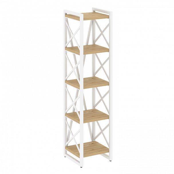 Стеллаж на опорах "Loft" VR.L-MST.O-5.4 тиквуд светлый/белый - Вид 1