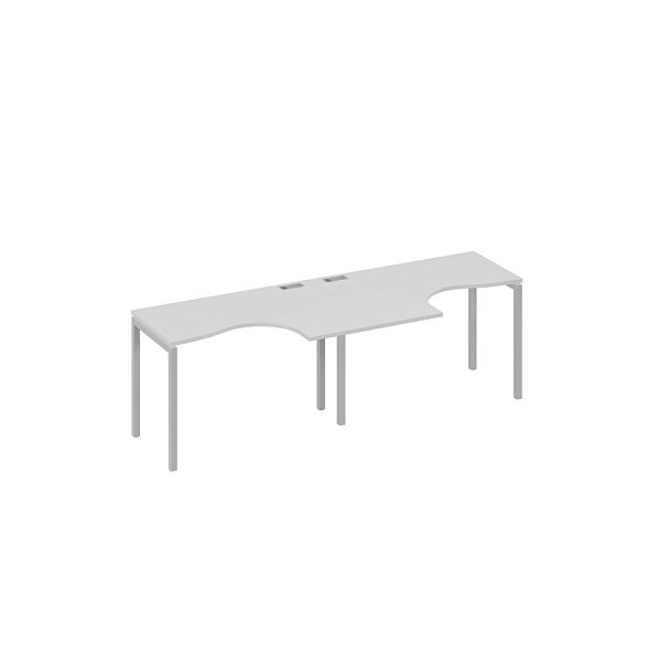 Рабочая станция столы Классика каркас DUE (2х120) A4 А4 Б2 031-2 БП серый / металлокаркас серый - Вид 1