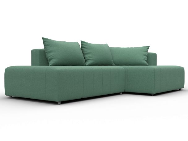 Диван угловой Лига-103 НПБ угол правый Рогожка зеленый - Вид 3