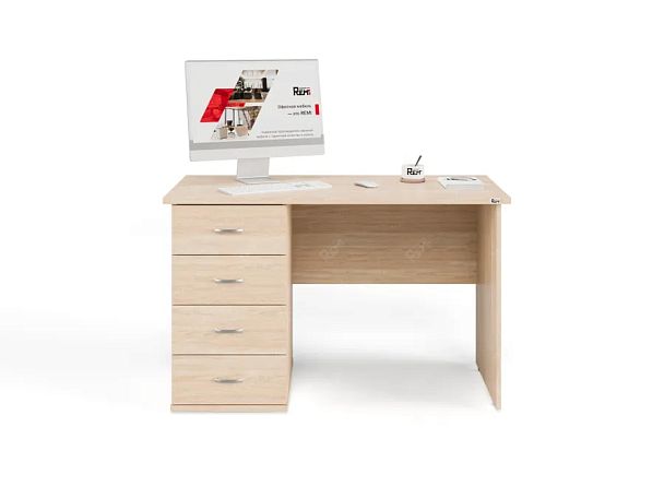 ЛАЙТ / LIGHT RLG007-12x6L Однотумбовый стол 120x60x75 Дуб Сонома - Вид 3