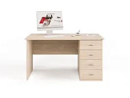 UNITY РС07-14 R ДУБ СОНОМА Стол однотумбовый 1400х700х750 - Фото предпросмотра