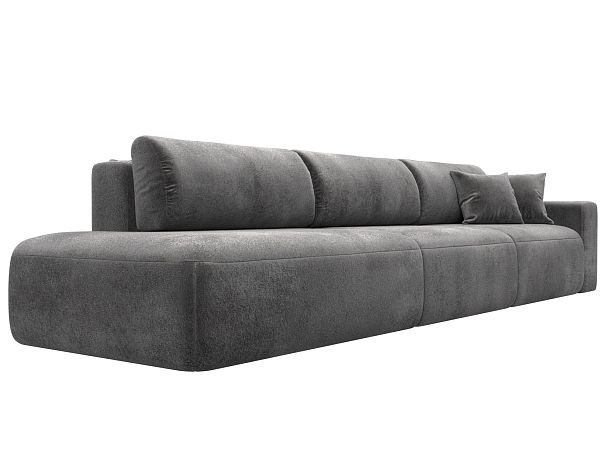 Диван прямой Лига-036 НПБ Модерн Лонг подлокотник справа Велюр серый - Вид 3