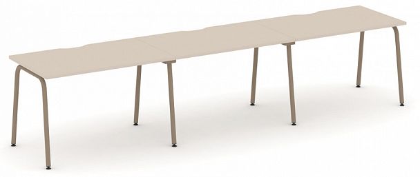 Рабочая станция на 3 места "ESTETICA" ES.RS-3.2-VK Капучино - Вид 1