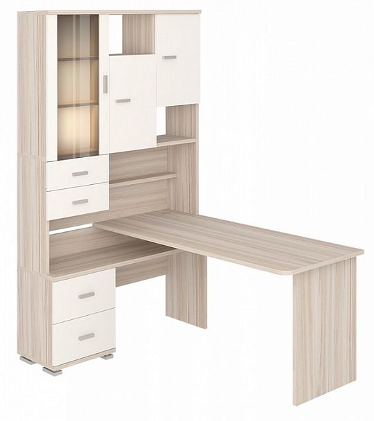 Стол компьютерный Домино СР-620/160 Карамель/Белый левый - Вид 2