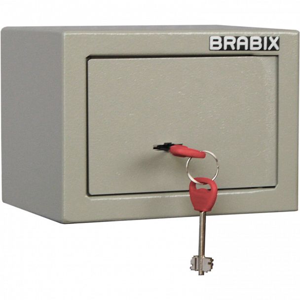 Сейф мебельный BRABIX "D-14m", 145х200х150 мм, 3 кг, ключевой замок, крепление к стене, 291160 - Вид 3