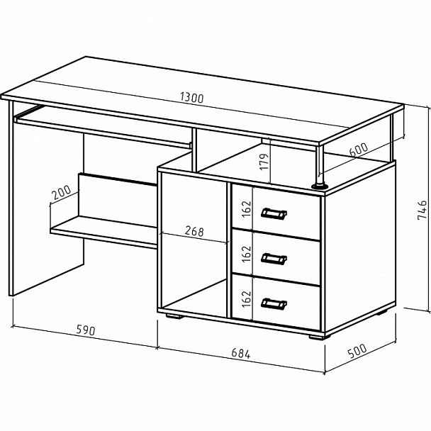 Стол компьютерный Имидж-60 - Вид 2