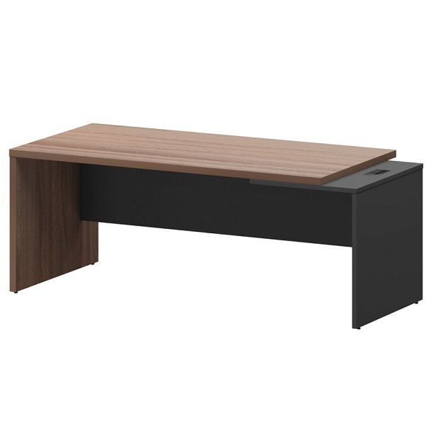 Стол руководителя правый KZ-20R Темный шимо/Графит 2000x900x750 Кортез - Вид 1