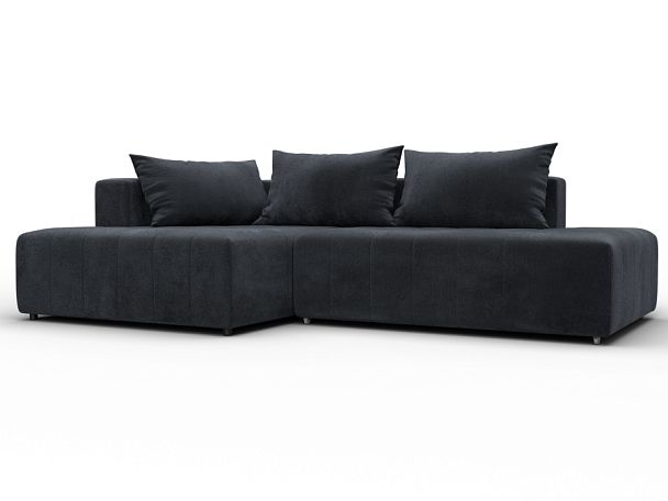 Диван угловой Лига-103 НПБ угол левый Велюр серый - Вид 1