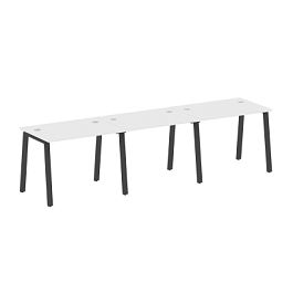 Metal System Р. ст. на 3 раб. места на А-образном м/к БА.СМ-3.1 Белый/Антрацит металл 3000*720*750 - Фото предпросмотра