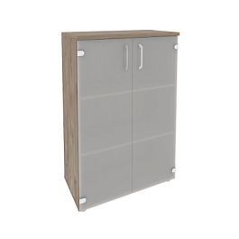 Onix Шкаф средний широкий O.ST-2.4 Тиквуд темный 800*420*1207 - Фото предпросмотра