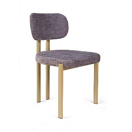 Стул Ervin, микромех Rozy dark grey / опоры шампань - Фото предпросмотра