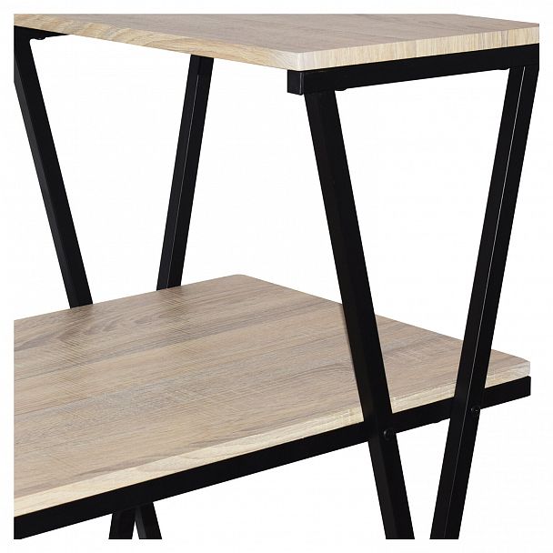 Стол на металлокаркасе BRABIX "LOFT CD-004", 1200х535х1110 мм, 3 полки, цвет дуб натуральный, 641220 - Вид 6