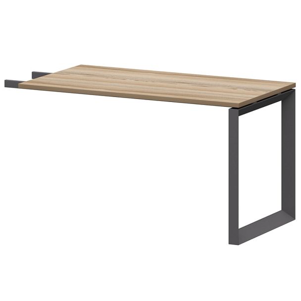 Бриф-приставка на металлокаркасе НТМПБ-О-735 Дуб сафари 1350x730x750 Аргентум-МП - Вид 1