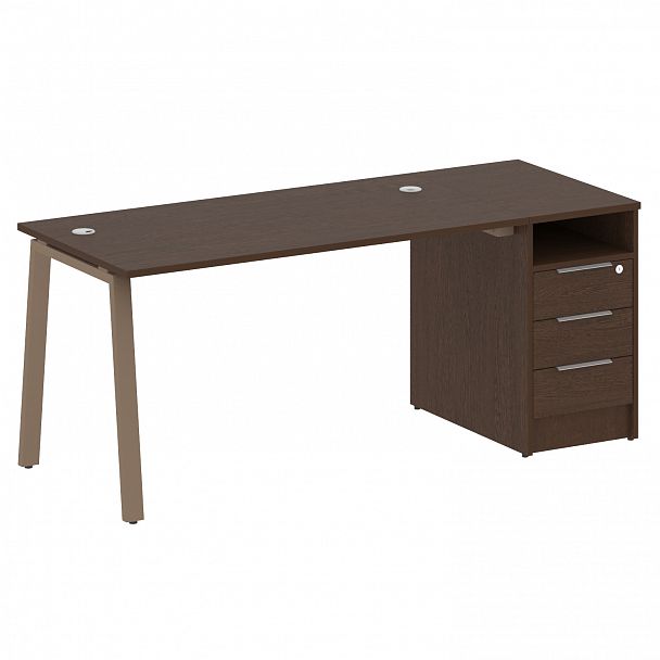 Рабочая станция "Metal System" БА.РС-СТП -1.3 венге/мокко - Вид 1