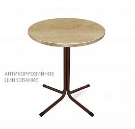 Стол Sheffilton SHT-TU7-1/TT 60 ЛДСП корич.муар(цинк)/черный/дуб песочный - Фото предпросмотра