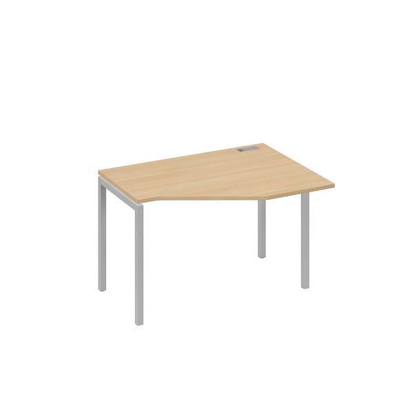 Стол эргономичный правый "Техно" на металлокаркасе DUE A4 А4 Б2 052 БП натуральный дуб / металлокаркас серый - Вид 1