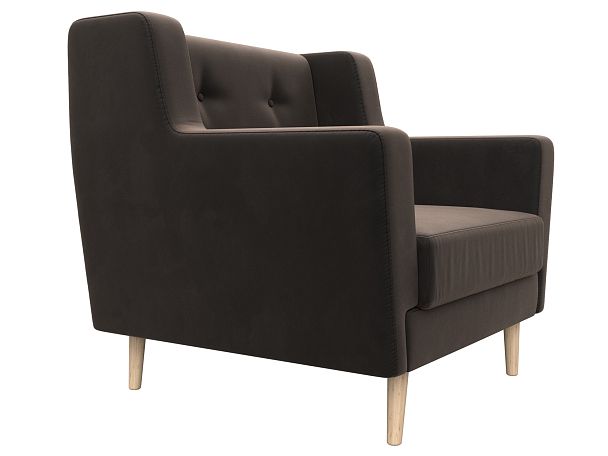 Кресло Брайтон (полностью велюр коричневый) - Вид 3