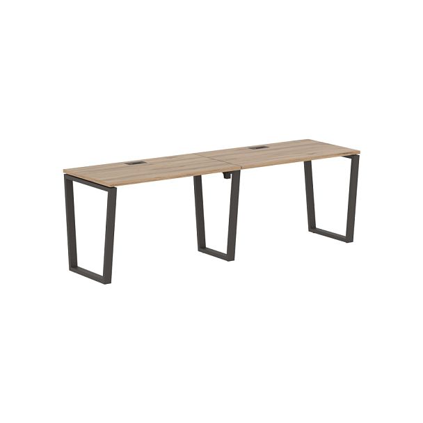 Стол 2-х местный EVWST 2367 Дуб Денвер светлый/Мокко 2326х670х750 EDIS - Вид 1