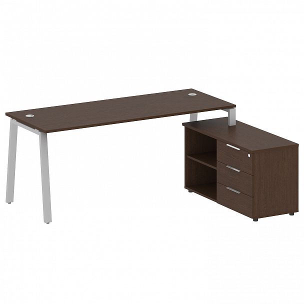 Рабочая станция "Metal System" БА.РС-СТС-2.5 венге/серый - Вид 1