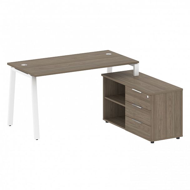 Рабочая станция "Metal System" БА.РС-СТС-2.3 вяз/белый - Вид 1