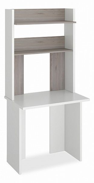 Стол компьютерный Домино Лайт СКЛ-Прям80+НКЛХ80 Белый/Нельсон - Вид 1