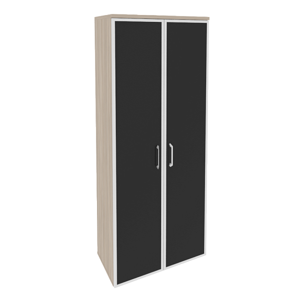 Onix Шкаф высокий широкий O.ST-1.10 R black Дуб аттик/Стекло black 800*420*1977 - Вид 1