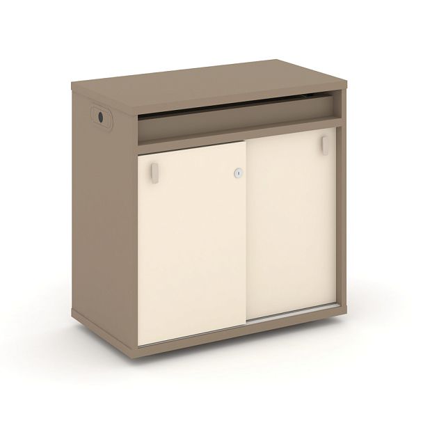 Estetica Набор №3. Тумба одиночная+топ ES.NB.1T-3 Латте/Сатин 750*410*750 - Вид 1