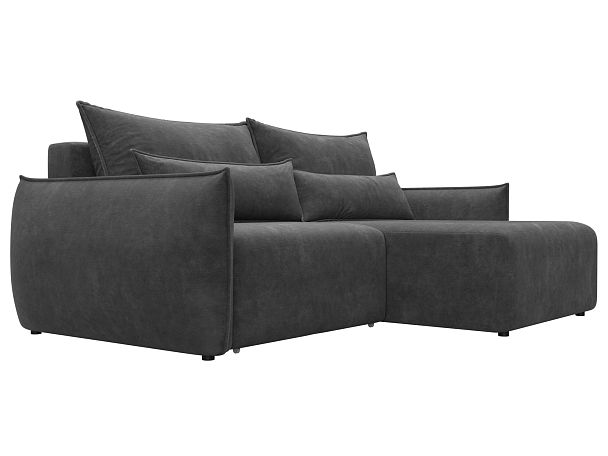 Диван угловой Лига-051 НПБ угол универсальный Велюр серый - Вид 3