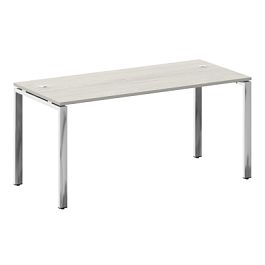 Metal System Direct Стол рабочий руководителя на П-обр. м/к БП.СРР-4.7 Дуб наварра/Нерж. сталь 1600*720*750 - Фото предпросмотра