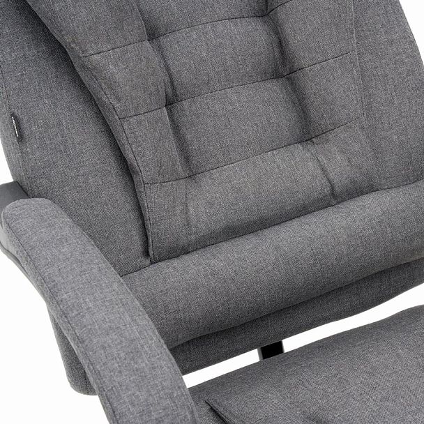 Кресло офисное CROMEX "Chill MS-005", с функцией вибромассажа, подножка, ткань, серое, 532959 - Вид 12