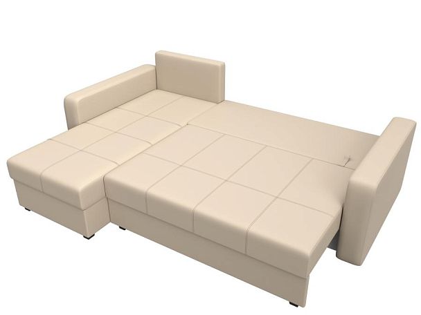 Диван угловой Ливерпуль Лайт левый угол Экокожа бежевый - Вид 8